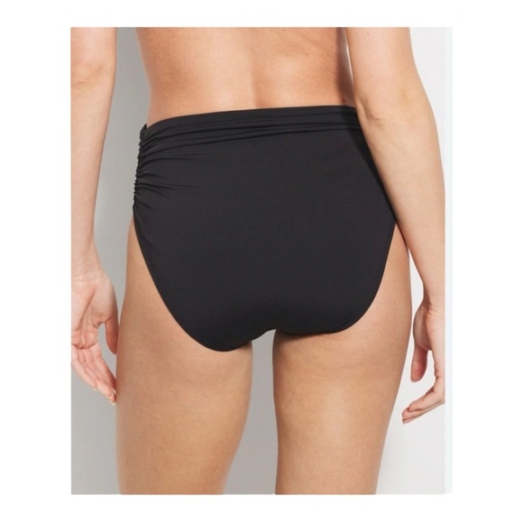 BLEU ROD Beattie Side-Shirred Bikini Bottom in Black NWT - Picture 3 of 5